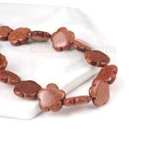Goldstone Flower Beads
