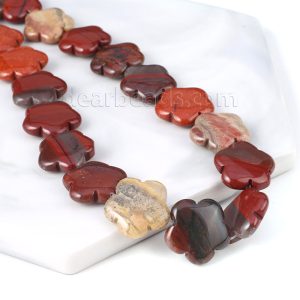 Red Jasper Flower Beads