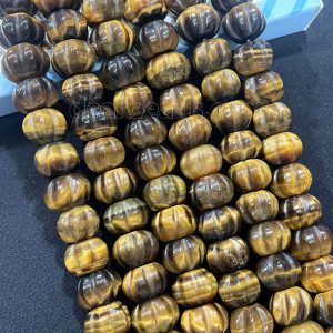 Tiger's Eye Pumpkin Beads