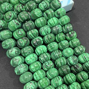 Malachite Pumpkin Beads