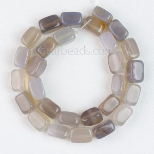 Gray Agate Tumbled Beads