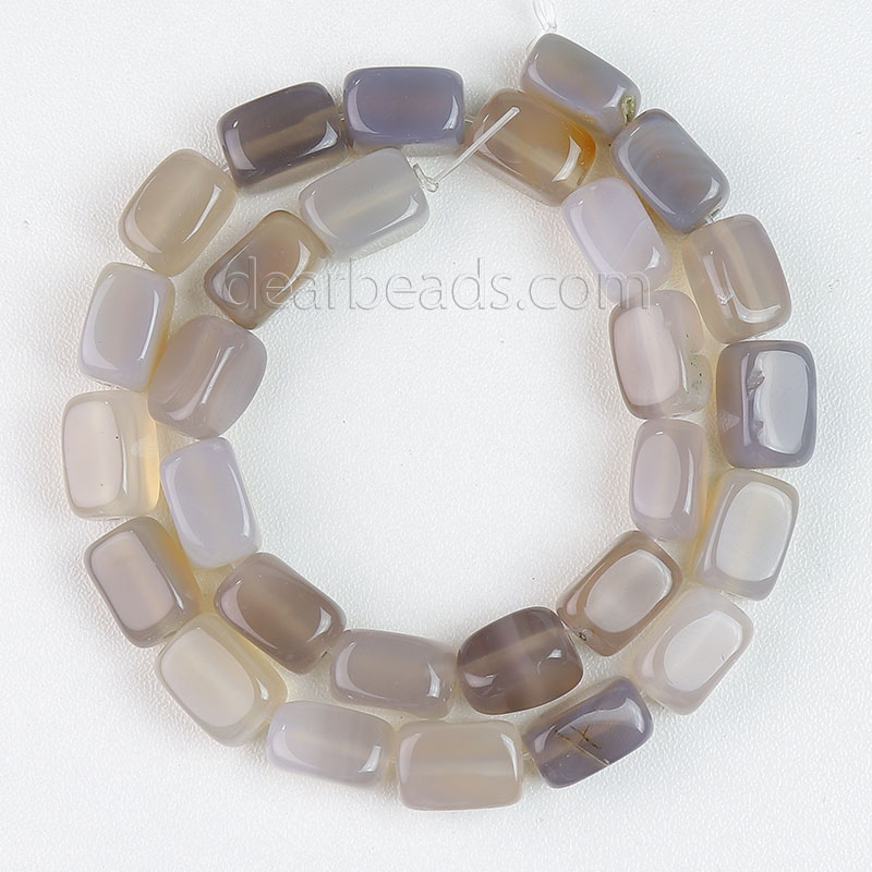 Gray Agate Tumbled Beads
