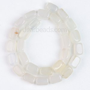 White Agate Tumbled Beads