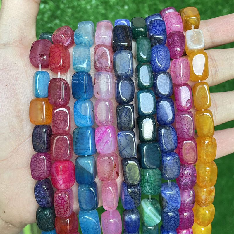 Crackled Agate Nuggets Beads