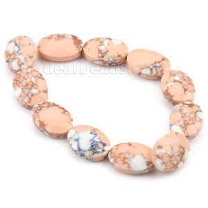 Faceted Oval Imperial Jasper Beads