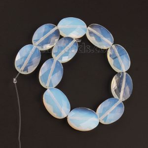 Opalite Faceted Oval Beads
