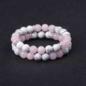 Rose Quartz Howlite Bracelets