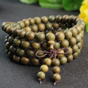 Green Wood 108 Beads Mala