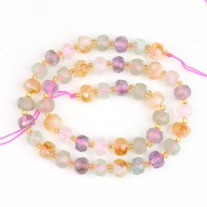 Mixed Gemstone Rondelle Beads