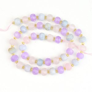 Mixed Jade Rondelle Beads