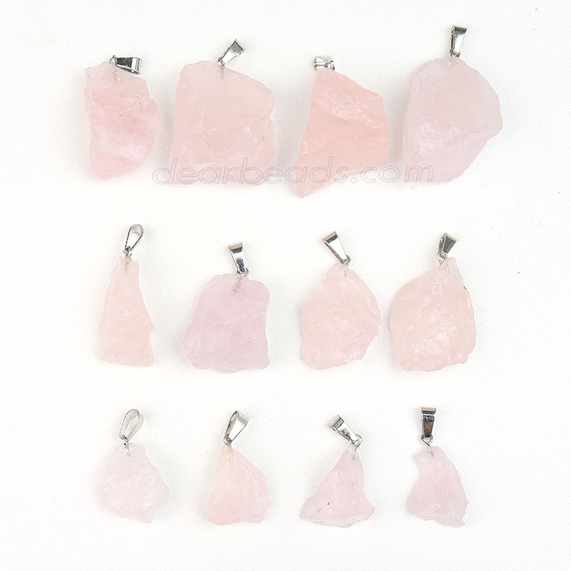 Rough Rose Quartz Pendant