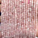 Faceted Pink Opal Cube Beads