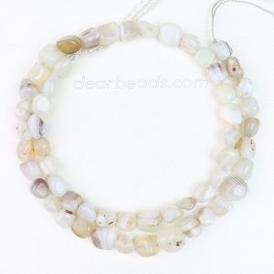 Gray Agate Tumbled Beads