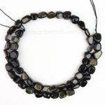 Silver Obsidian Tumbled Beads