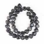 Larvikite Heart Shaped Beads