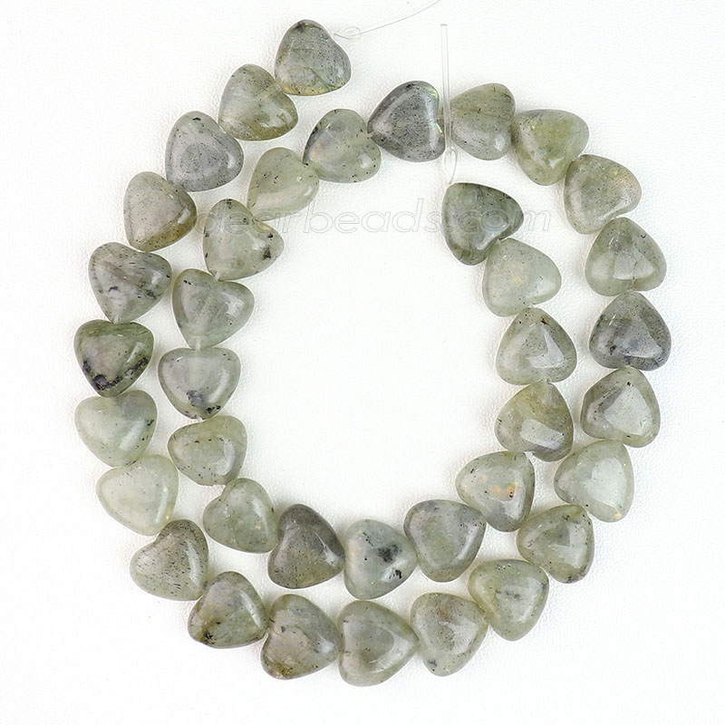Labradorite Heart Shaped Beads