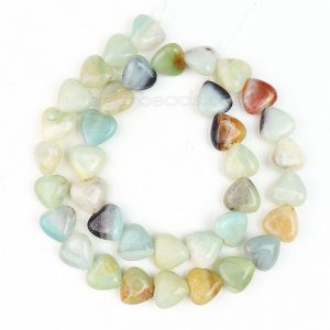 Amazonite Heart Shaped Beads