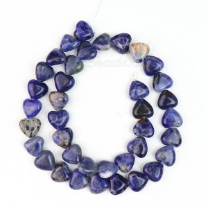 Sodalite Heart Shaped Beads