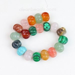 Gemstone Pumpkin Beads