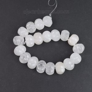 Crystal Quartz Pumpkin Beads