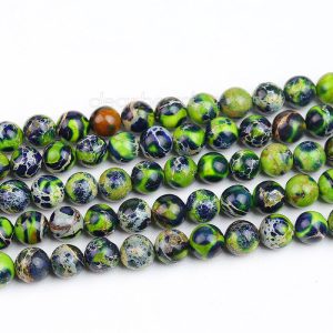 Green-blue Imperial Jasper Beads