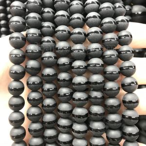 Black Tibetan DZI Agate Beads
