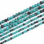 Faceted Blue Turquoise Beads 2mm