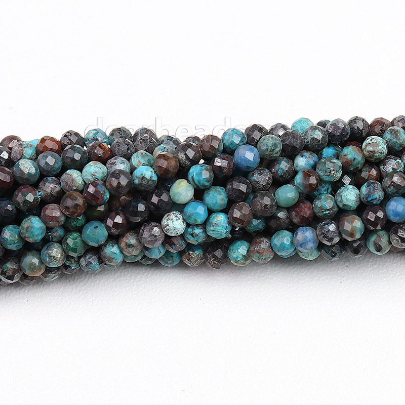 Faceted Chrysocolla Beads