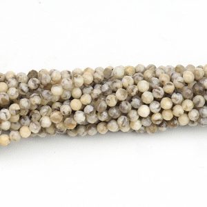 Faceted Graphic Feldspar Beads