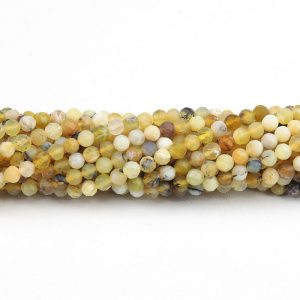 Faceted Yellow Opal Bead