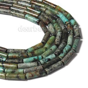 African Turquoise Tube Beads